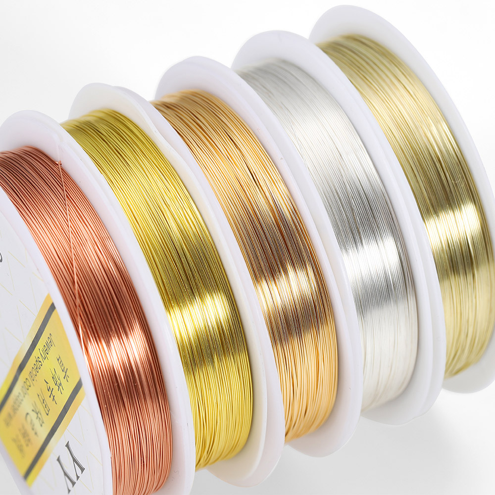Jewelry Making With Copper Wire - 1Roll Gold Color Copper Wire 0.2/0.3/0.4/0.5/0.6/0.7/0.8/1.0mm