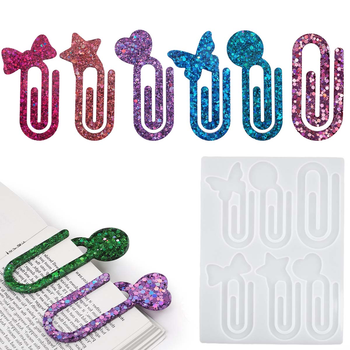 Resin Mold Jewelry - Crystal Epoxy Resin Mold DIY Paperclip
