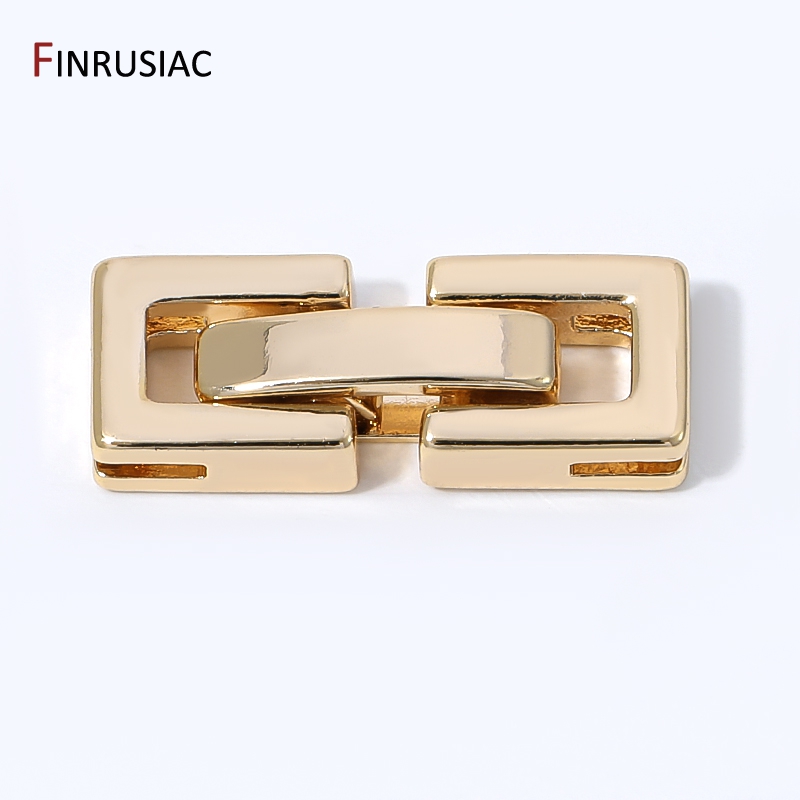 Jewelry Making Items - 14K Gold Plated Rectangular Pearl Clasps