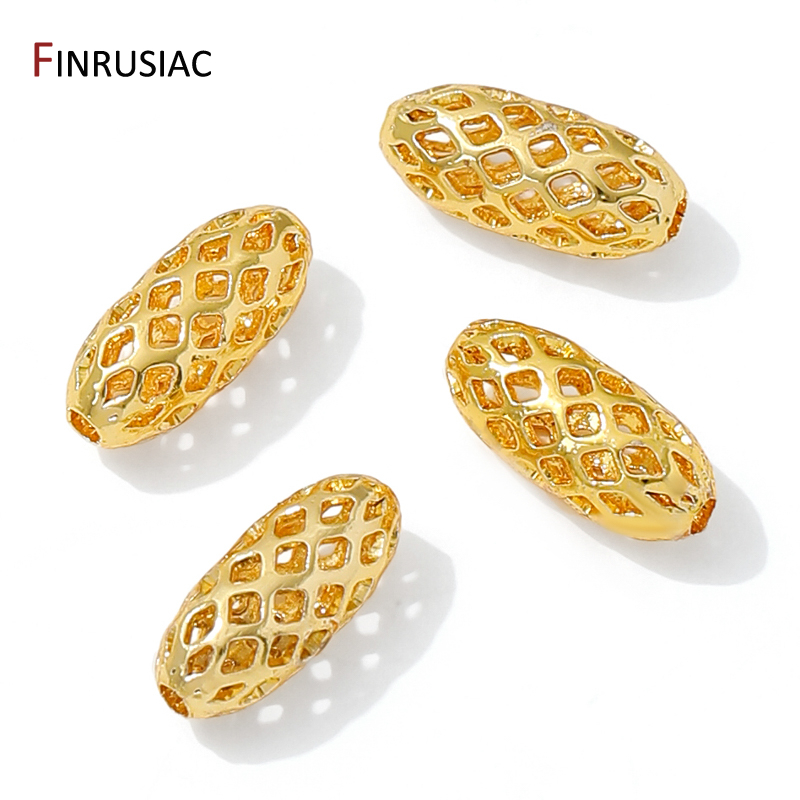 Jewelry Making Items - 10PCS 14/18K Gold Plated Brass Hollow