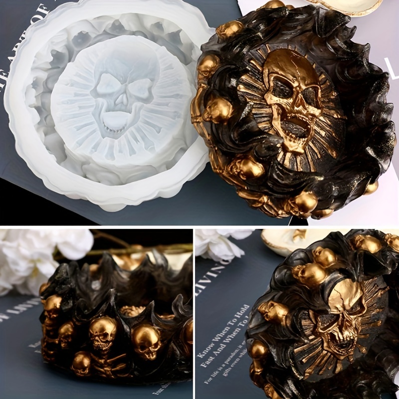 Resin Mold Jewelry - Ashtray mold, skull DIY craft gift