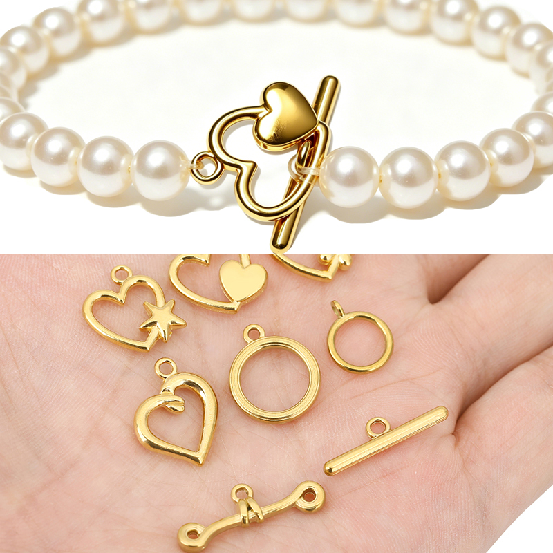Toggle Clasp Gold - 5sets PVD Never Fade Stainless Steel