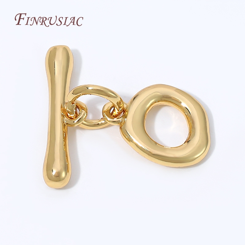 Toggle Clasp Gold - 18K Gold Plated Irregular Oval OT
