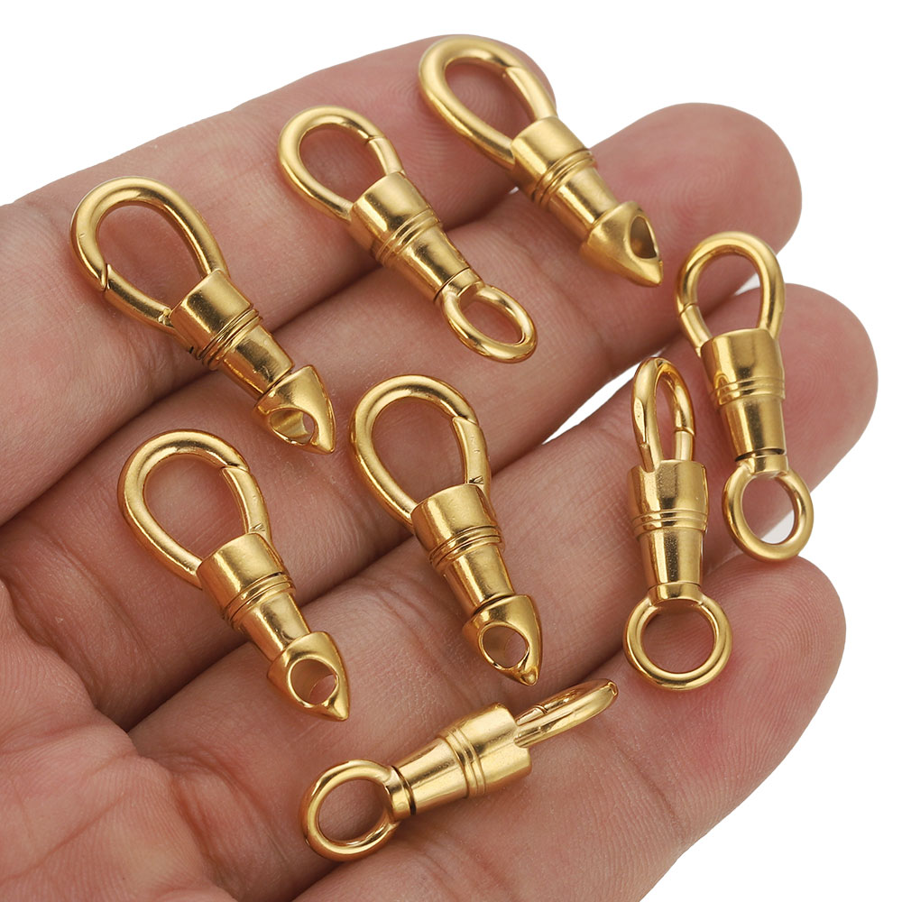 2pcs/lot Stainless Steel Bag K - Toggle Clasp Gold ulasan dan harga