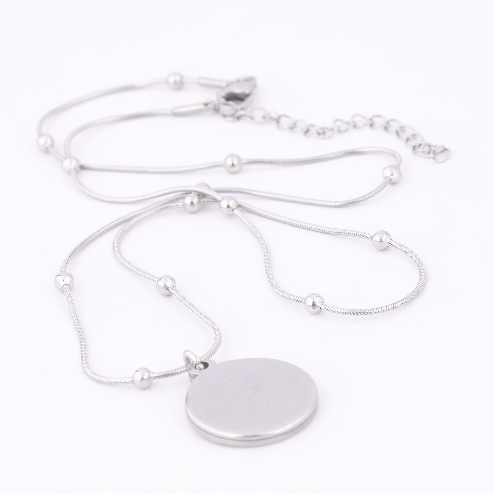 2pcs Stainless Steel Ball Chai - Pendant Blank Bezel ulasan dan harga