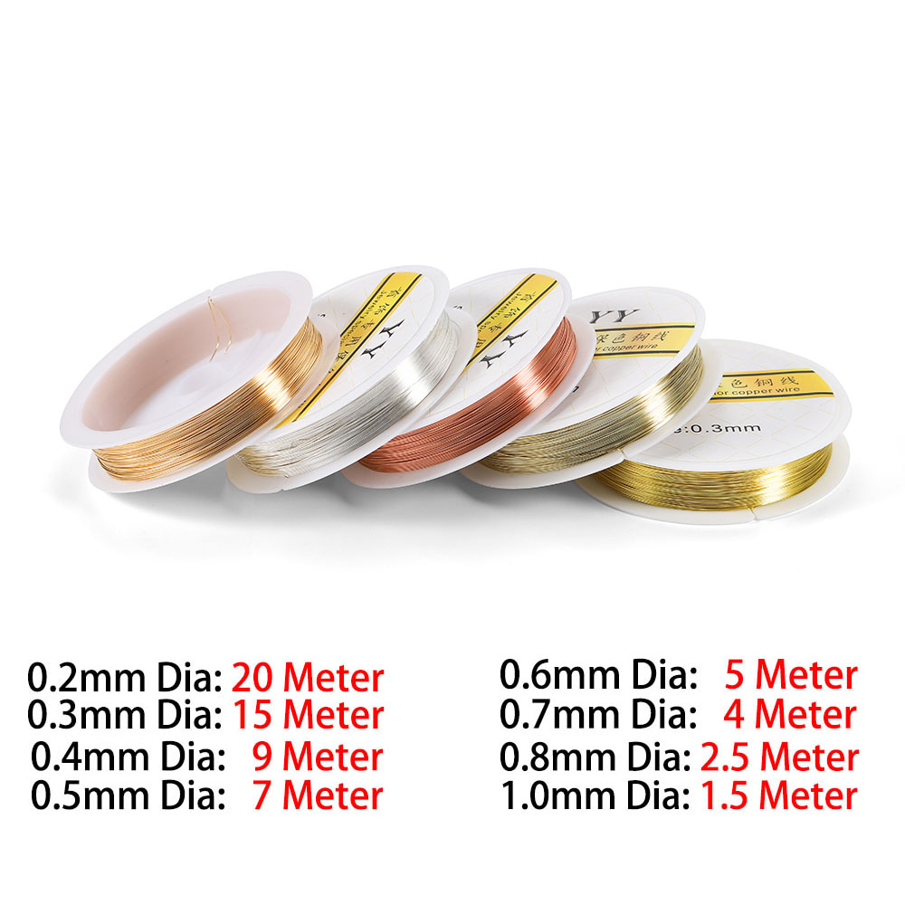 1Roll Gold Color Copper Wire 0 - Jewelry Making With Copper Wire ulasan dan harga