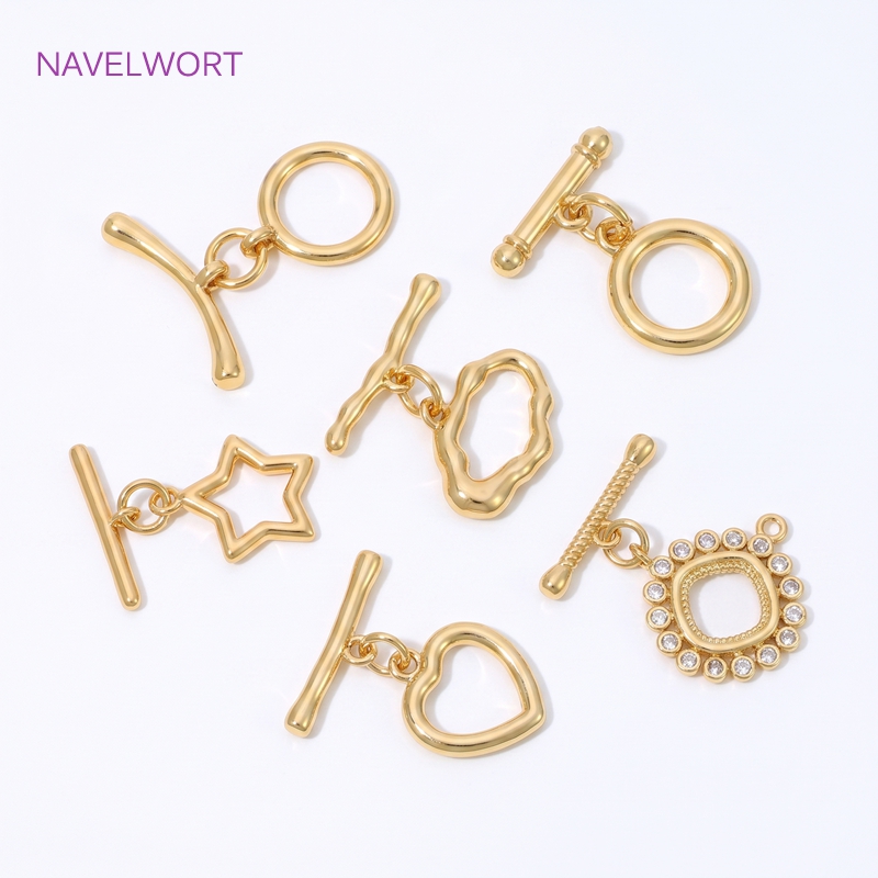18K Gold Plated Brass Toggle C - Toggle Clasp Gold ulasan dan harga