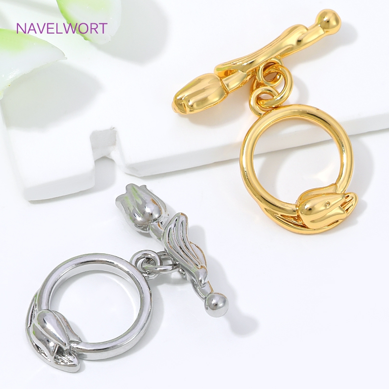 18K Gold Plated Brass Toggle C - Toggle Clasp Gold ulasan dan harga