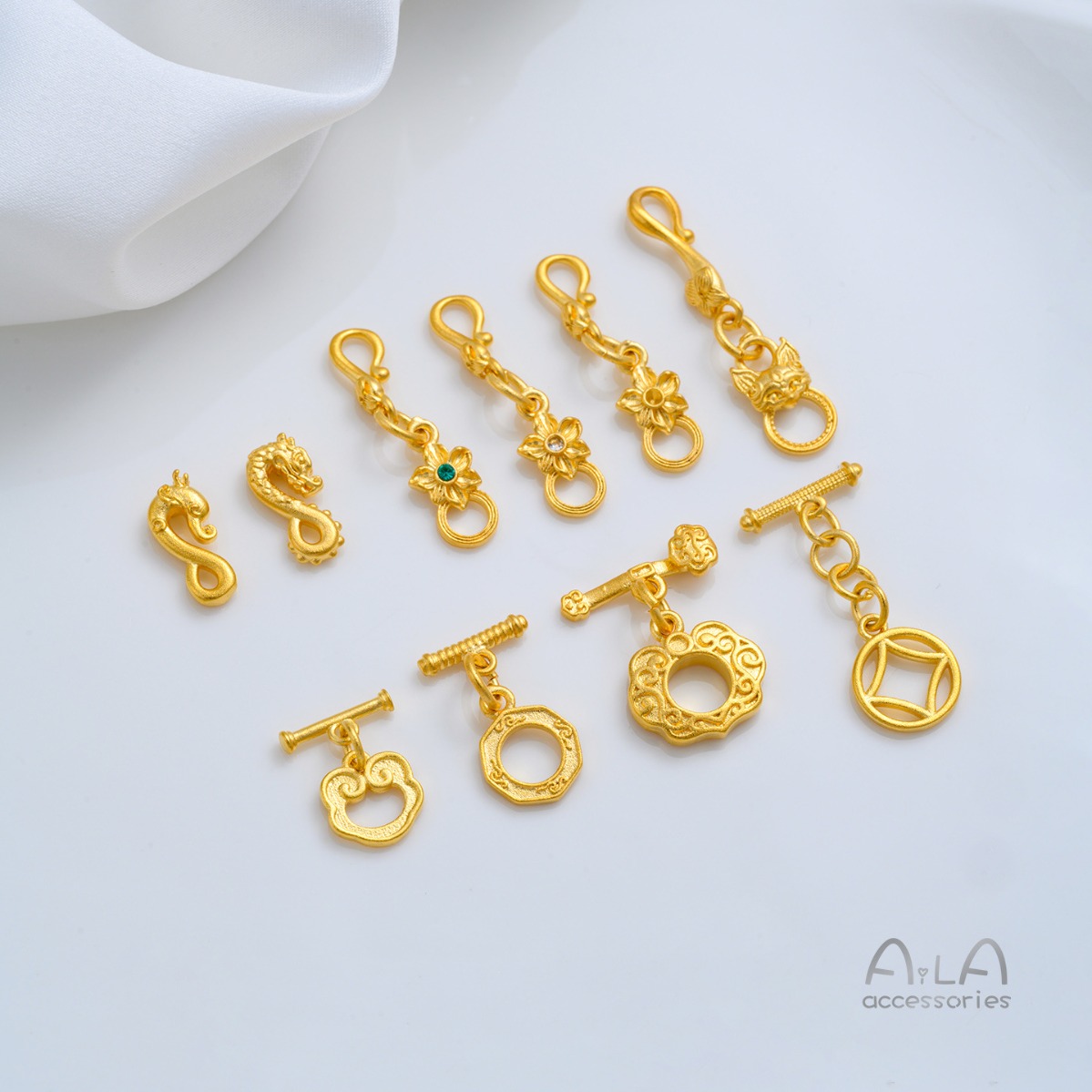 Brass 24K Gold Plated RuYi Clo - Toggle Clasp Gold ulasan dan harga