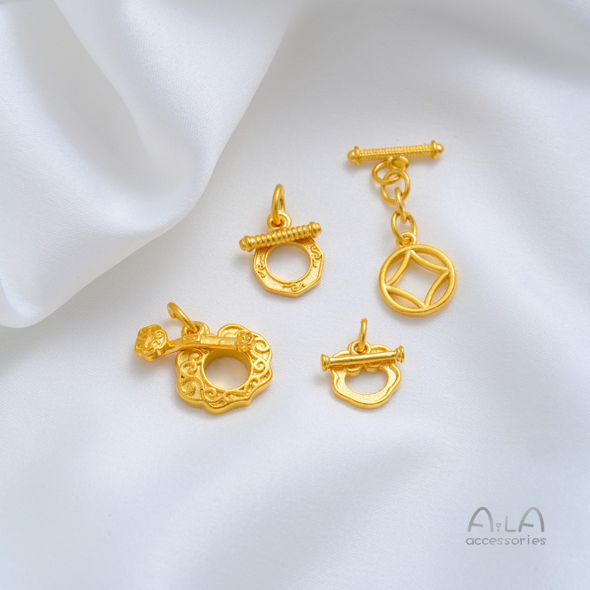Brass 24K Gold Plated RuYi Clo - Toggle Clasp Gold ulasan dan harga