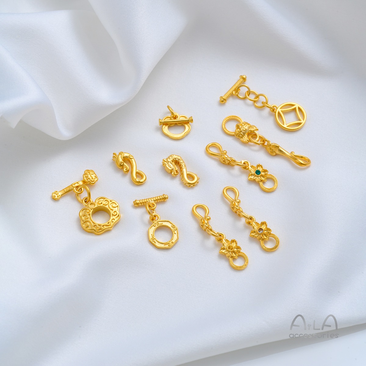 Brass 24K Gold Plated RuYi Clo - Toggle Clasp Gold ulasan dan harga