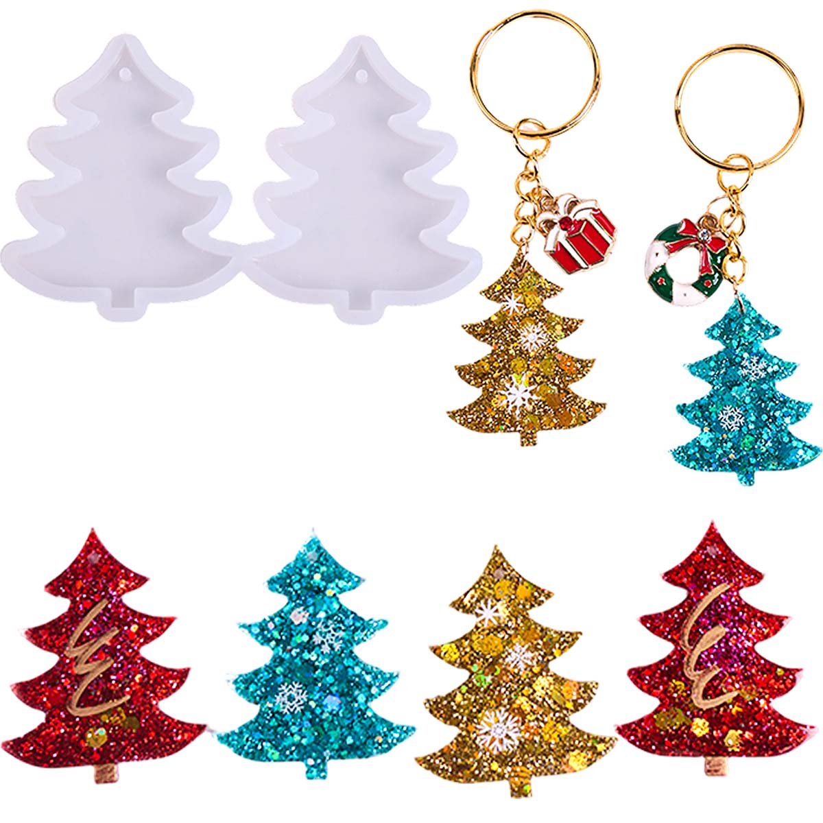 3D Christmas Tree Pendant Sili - Resin Mold Jewelry ulasan dan harga