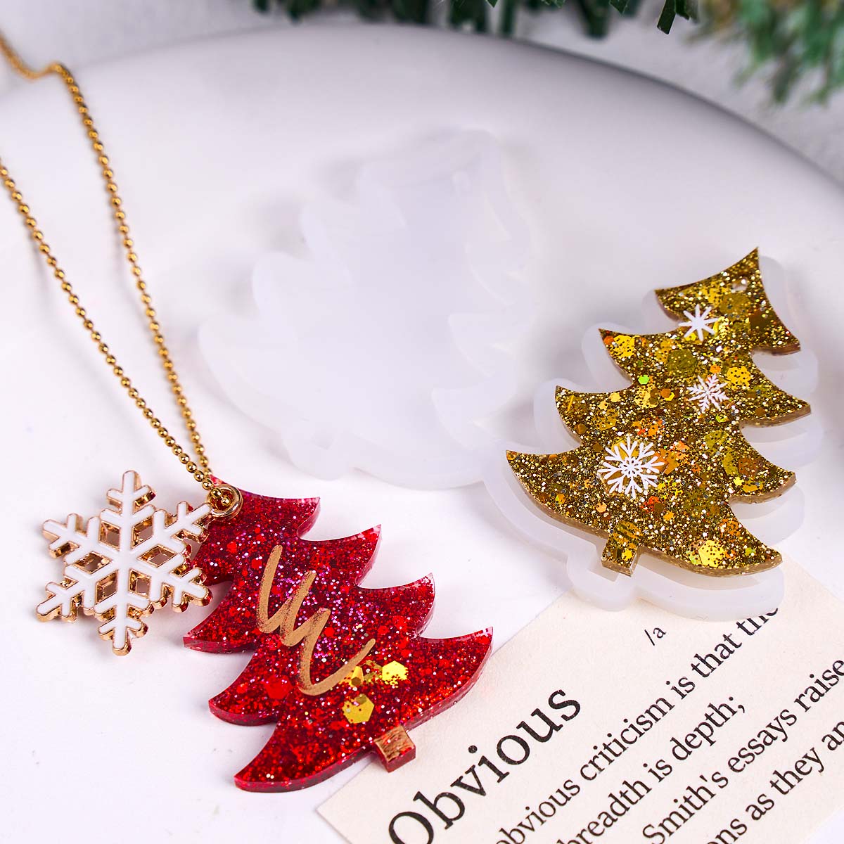 3D Christmas Tree Pendant Sili - Resin Mold Jewelry ulasan dan harga
