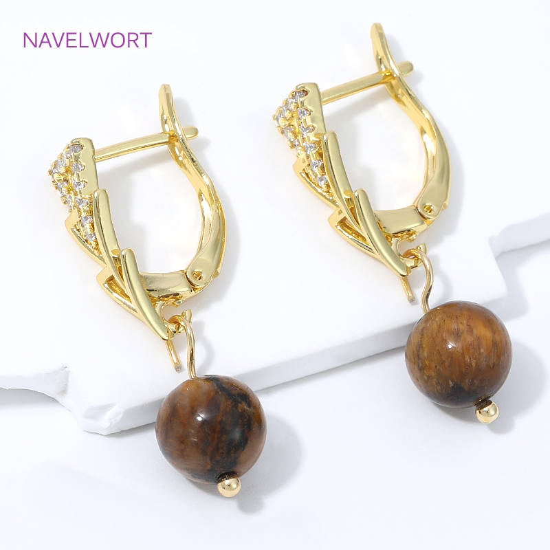 18K Gold Plated Inlaid Zircon  - Jewelry Making Items ulasan dan harga