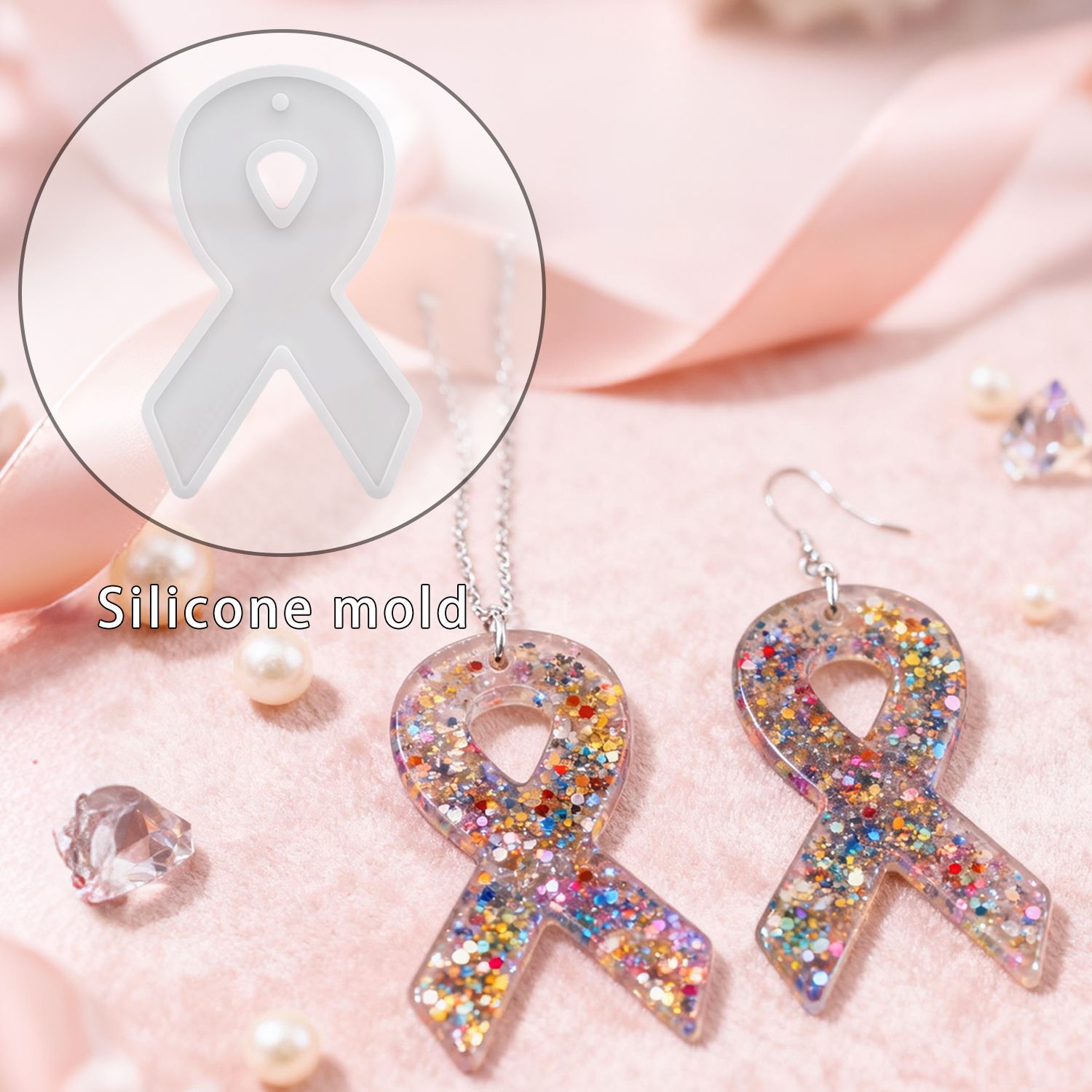 DIY Ribbon Earring Resin Molds - Resin Mold Jewelry ulasan dan harga