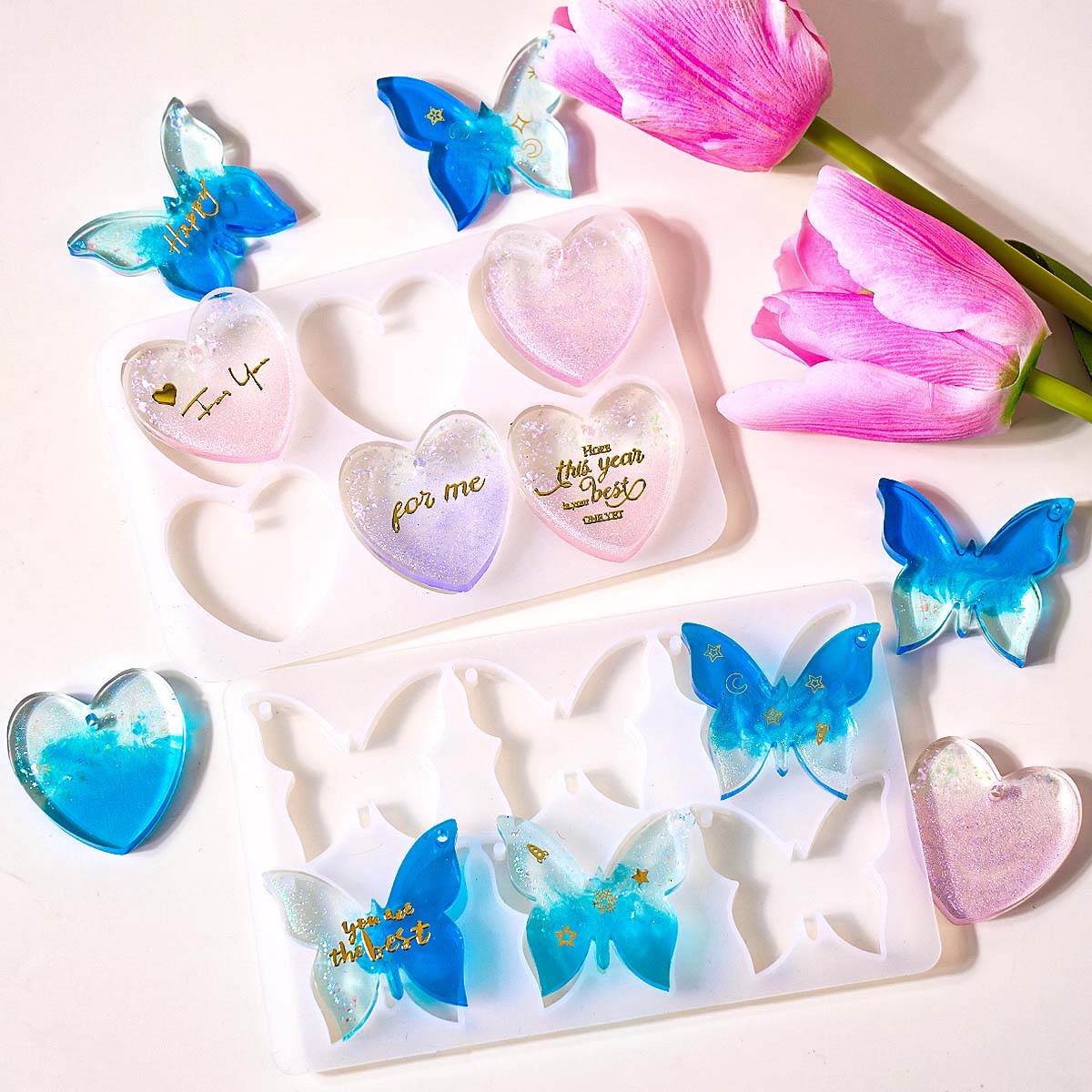 Six-hole with Holes Earring Si - Resin Mold Jewelry ulasan dan harga