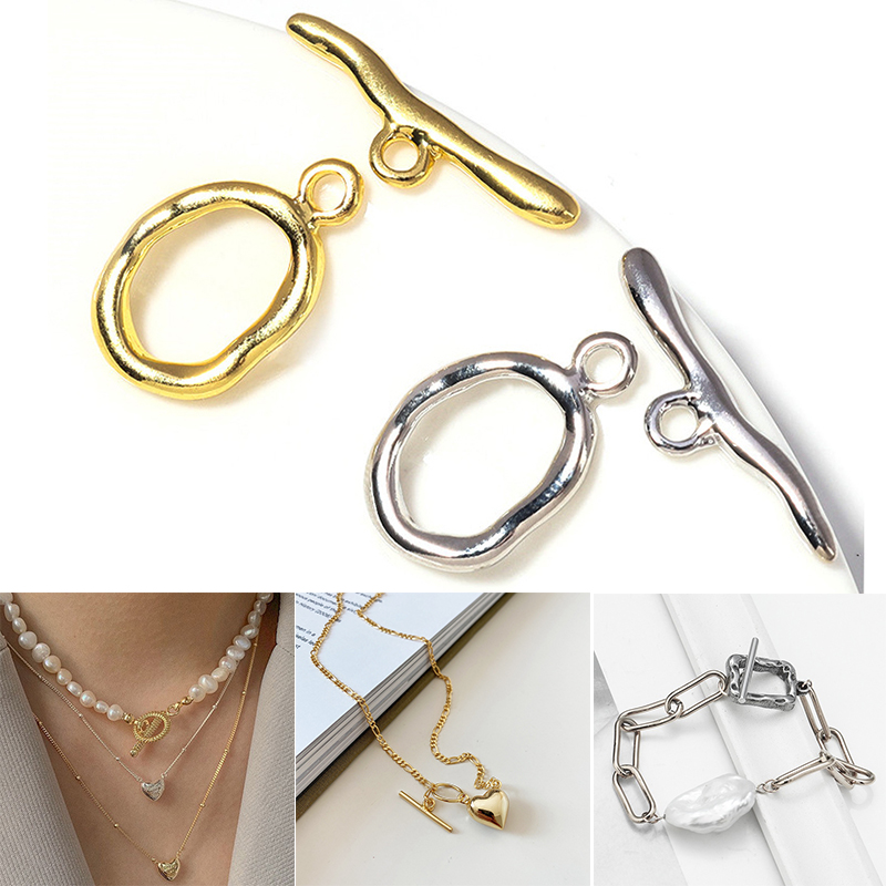 New Irregular Curved OT Clasps - Toggle Clasp Gold ulasan dan harga
