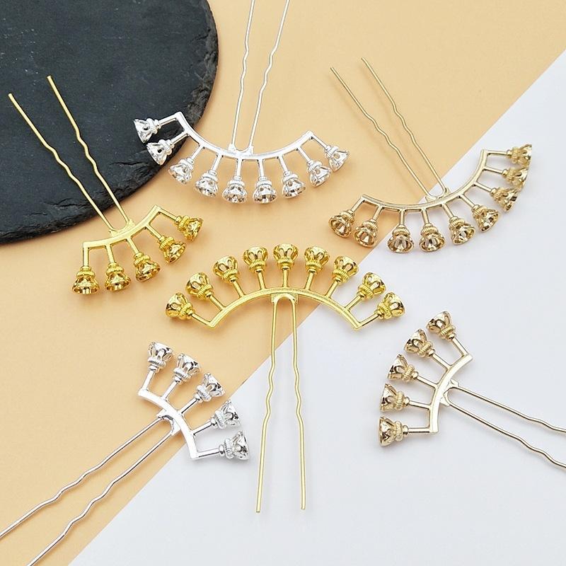 Alloy Arch Hair Pin Blanks wit - Jewelry Making For Adults ulasan dan harga
