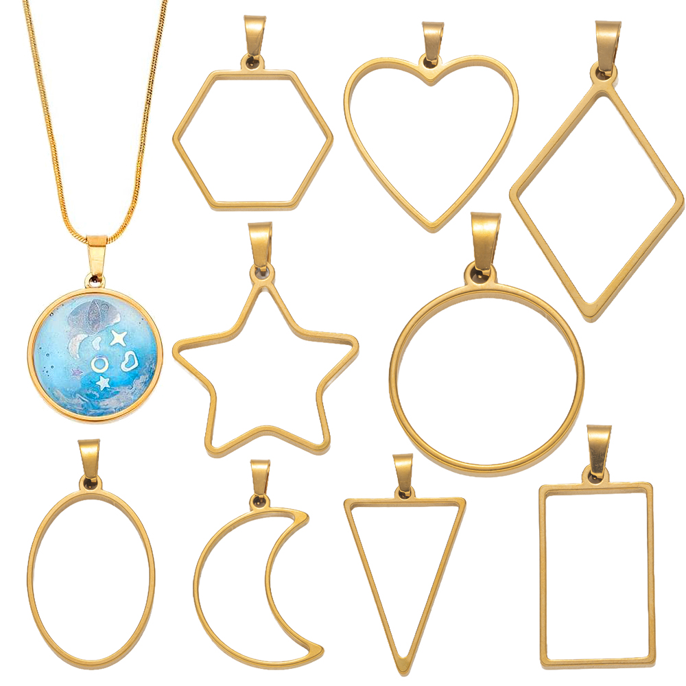 5pcs Stainless Steel Open Back - Resin Mold Jewelry ulasan dan harga