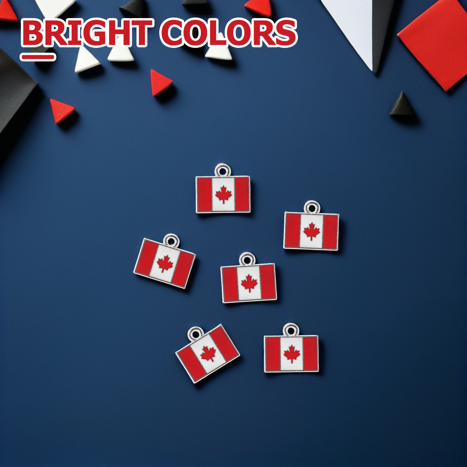 20Pcs Canada Flag Pendant Char - Jewelry Making Supplies Canada ulasan dan harga