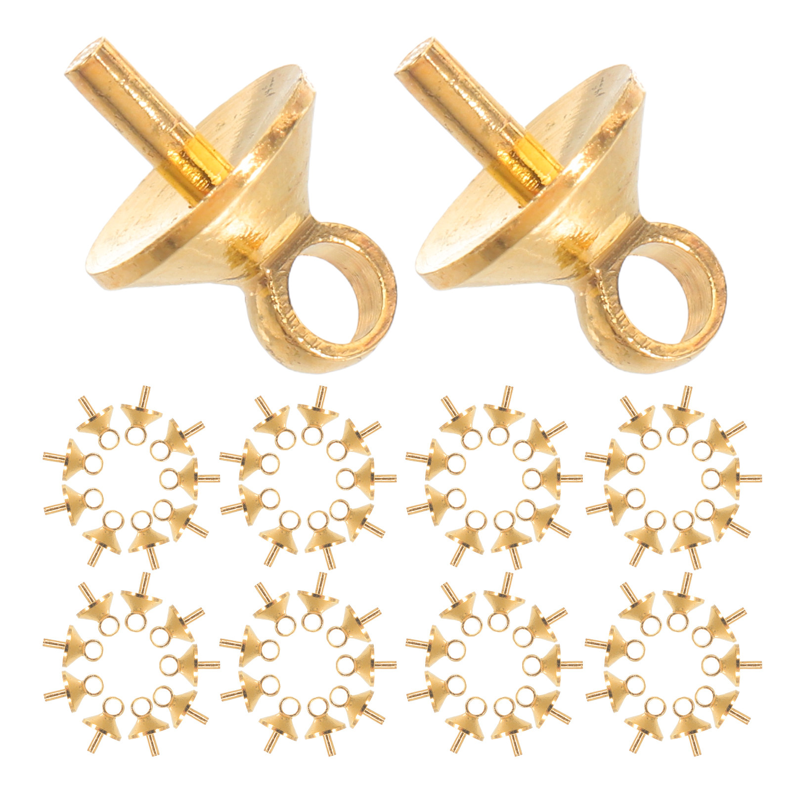 100Pcs Copper Half-Drilled Eye - Jewelry Making Eye Pins ulasan dan harga
