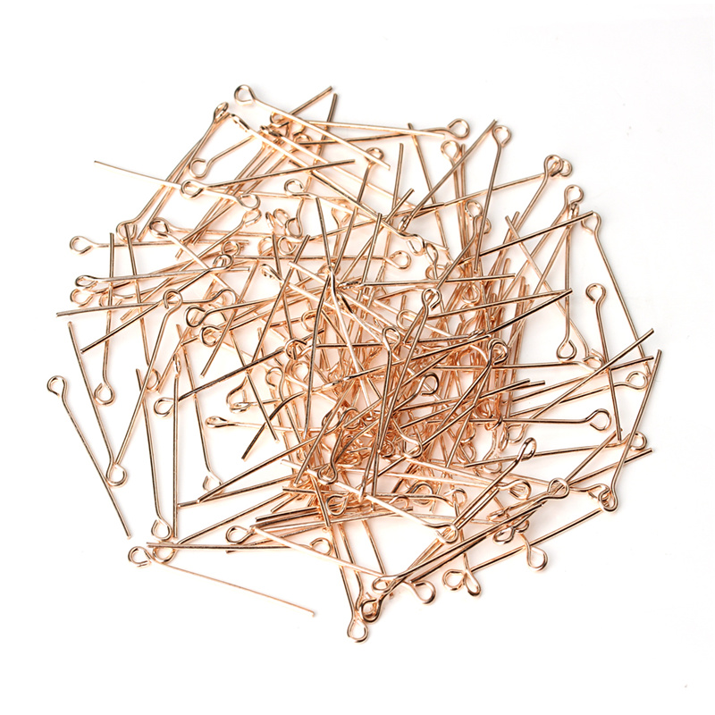 200pcs/lot 50mm Rose Gold Colo - Jewelry Making Eye Pins ulasan dan harga