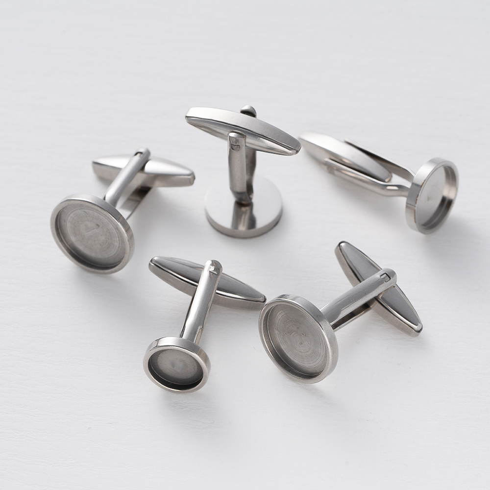 5Pcs Stainless Steel Cufflinks - Jewelry Making For Adults ulasan dan harga