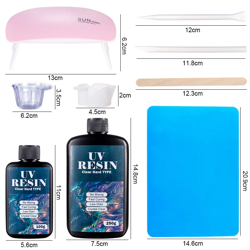 100g/250g Clear UV Resin Hard  - Resin Mold Jewelry ulasan dan harga