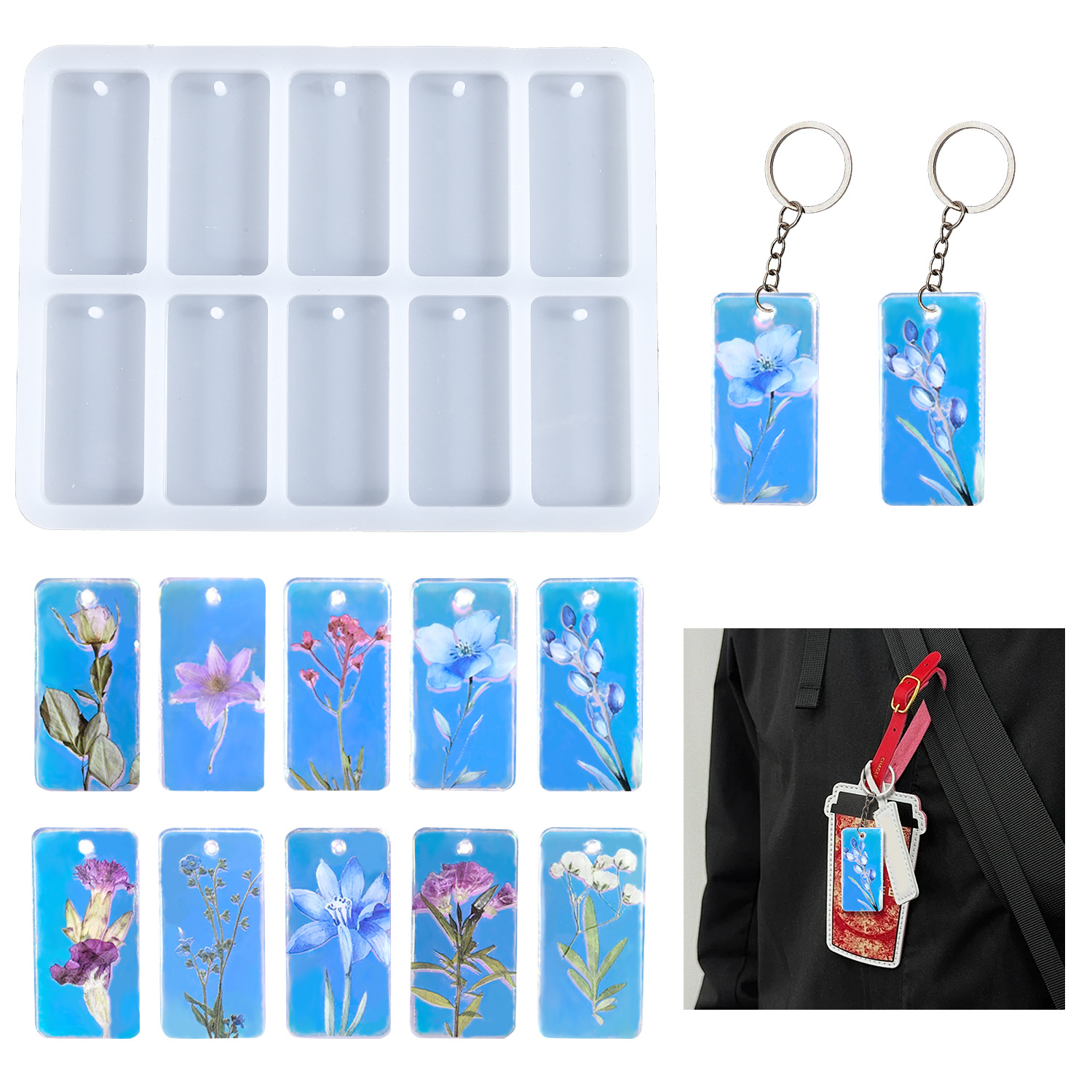 DIY epoxy resin mold 10-connec - Resin Mold Jewelry ulasan dan harga
