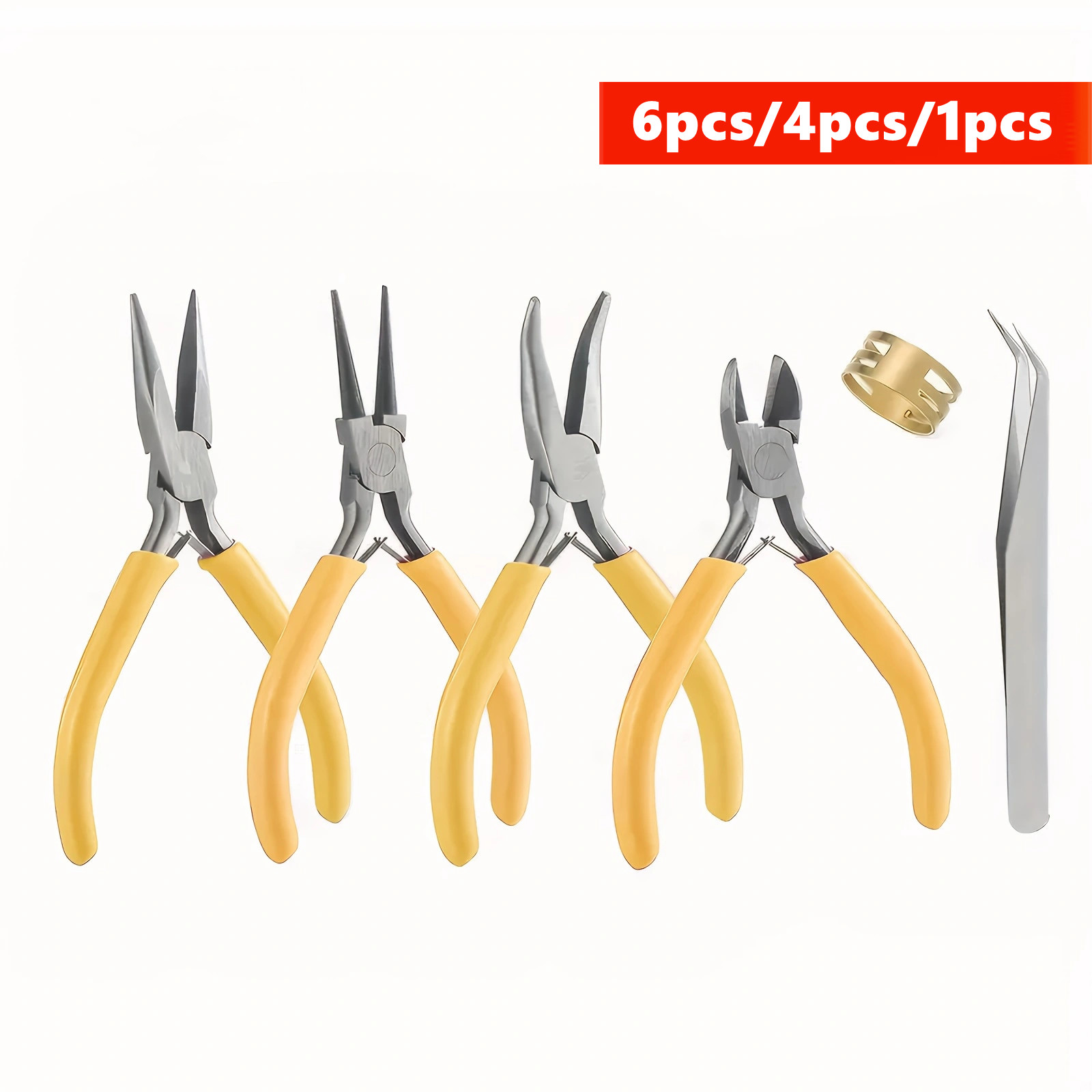 6/4/1pcs Yellow Jewelry Making - Jewelry Plier Set ulasan dan harga