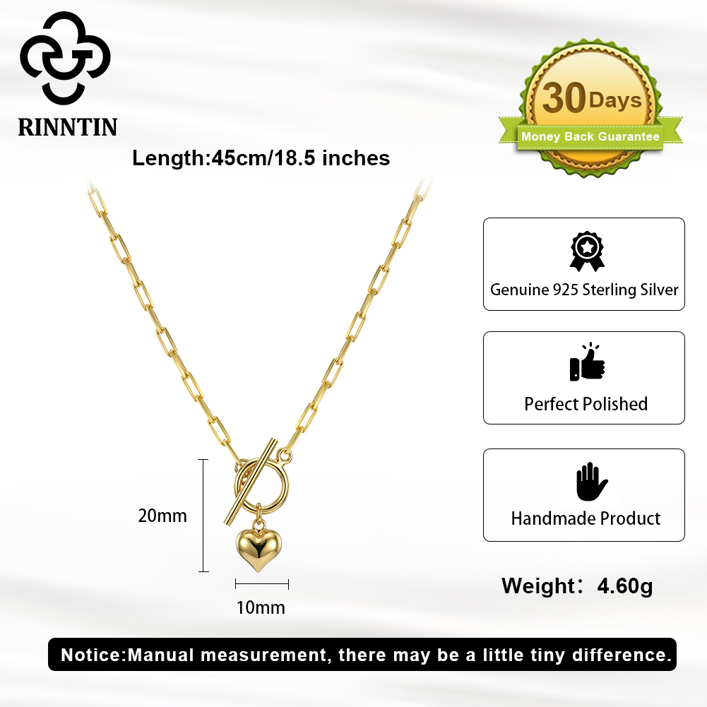 Rinntin 925 Sterling Silver 14 - Toggle Clasp Gold ulasan dan harga