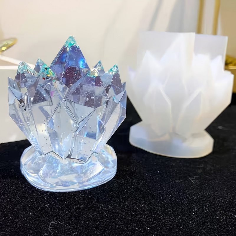 1pcCrystal Cluster Decorative  - Resin Mold Jewelry ulasan dan harga