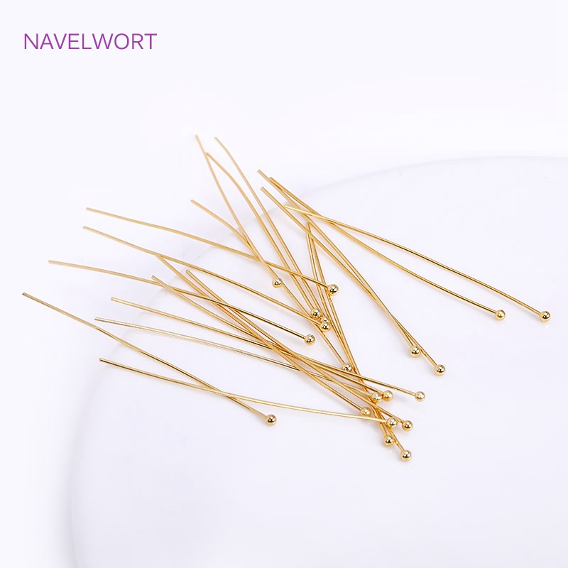 50pcs/Lot 18K Gold Plated Pins - Jewelry Making Eye Pins ulasan dan harga