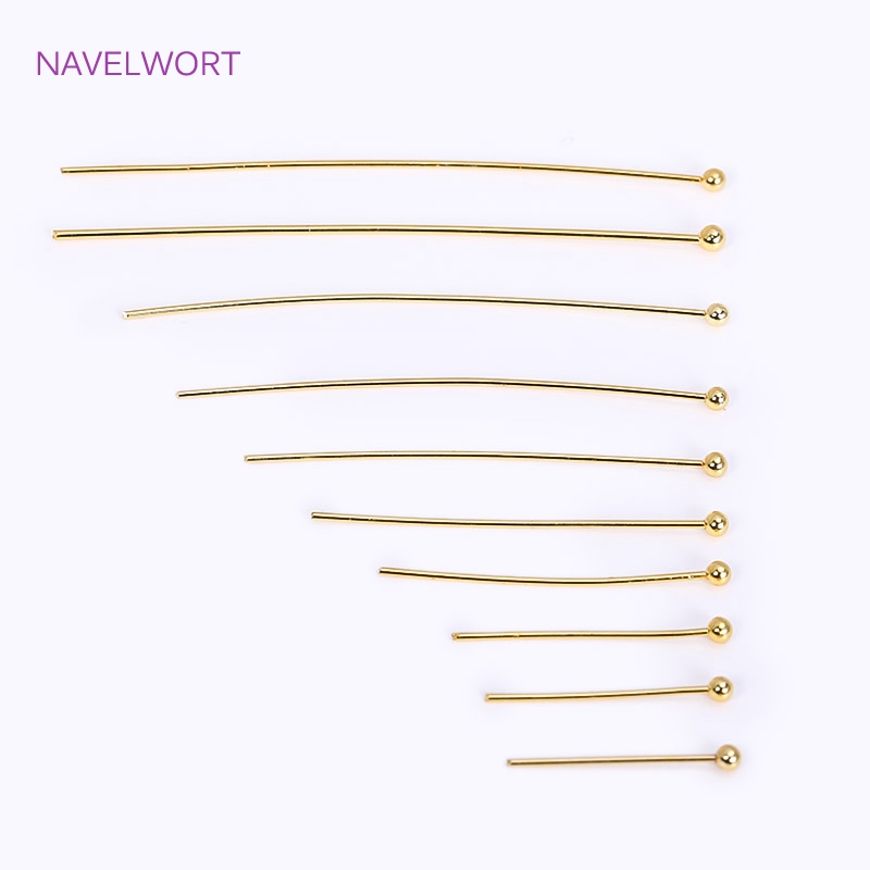 50pcs/Lot 18K Gold Plated Pins - Jewelry Making Eye Pins ulasan dan harga