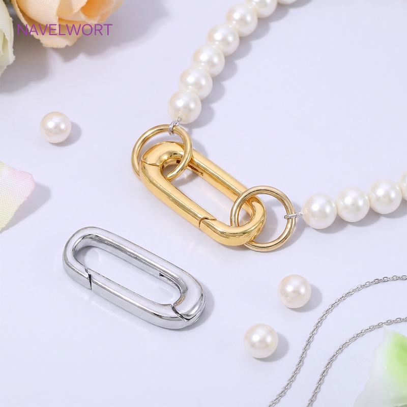 1/2/4Pcs 18K Gold Plated Oval  - Jewelry Making Items ulasan dan harga