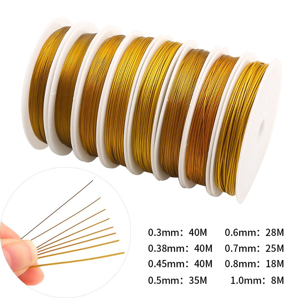New Steel Gold Silver Jewelry  - Jewelry Making Gold Wire ulasan dan harga