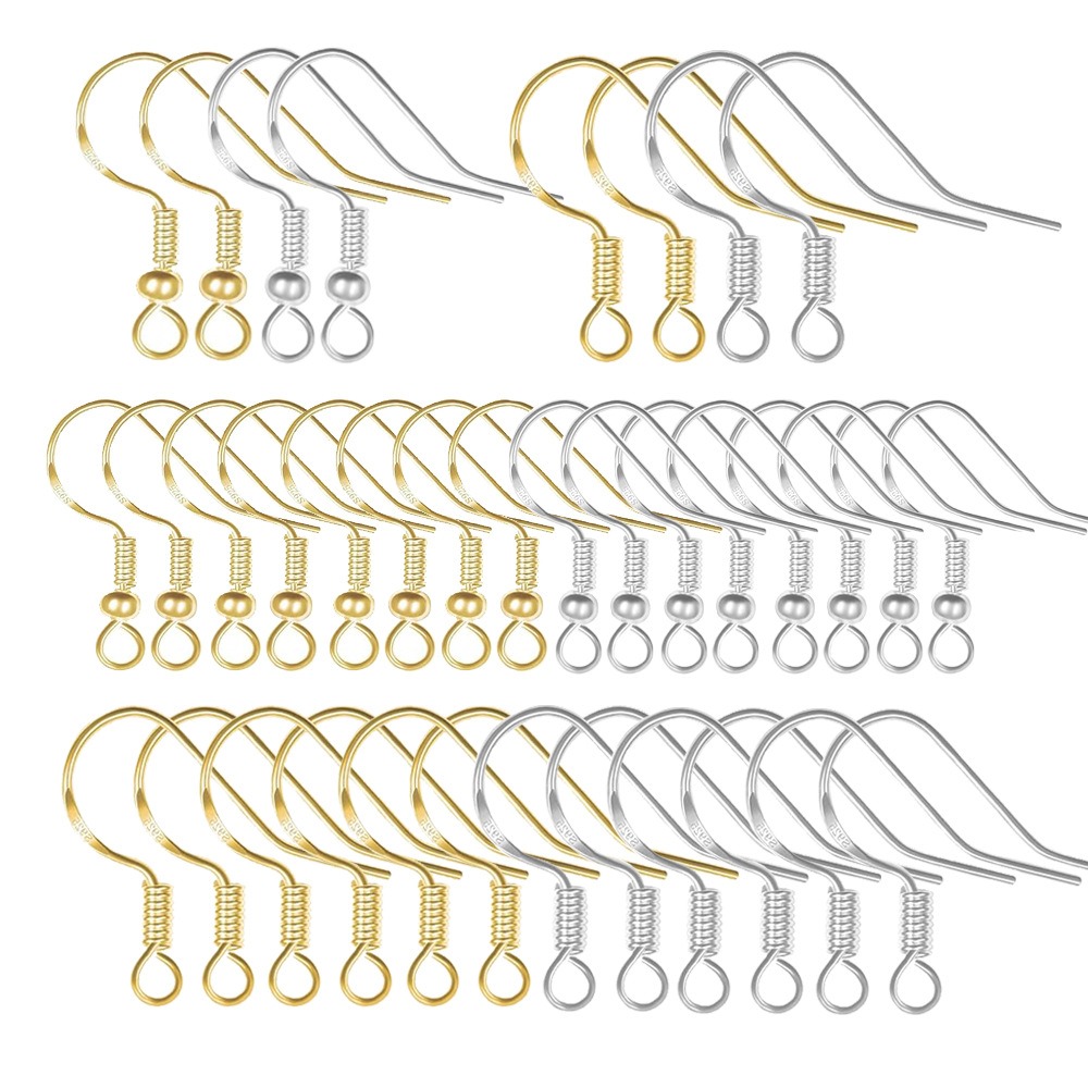 Gold Plated Earring Hooks 100P - Jewelry Making Gold Wire ulasan dan harga