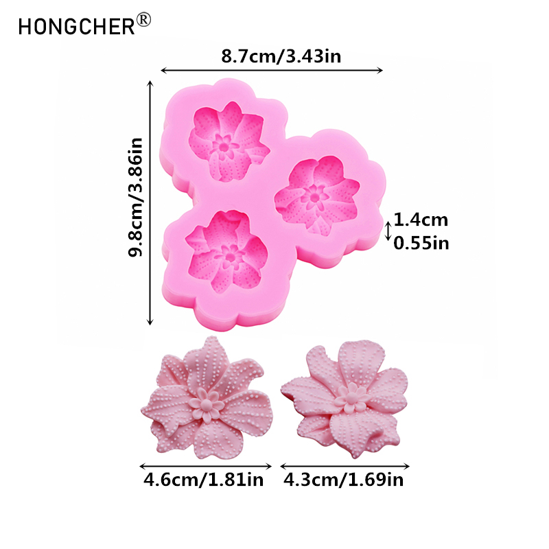 Polka Dot Floral Rose Silicone - Resin Mold Jewelry ulasan dan harga