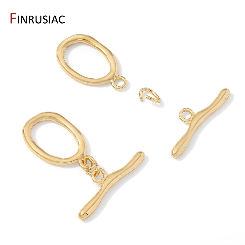 18K Gold Plated Brass Oval/Hea - Toggle Clasp Gold ulasan dan harga