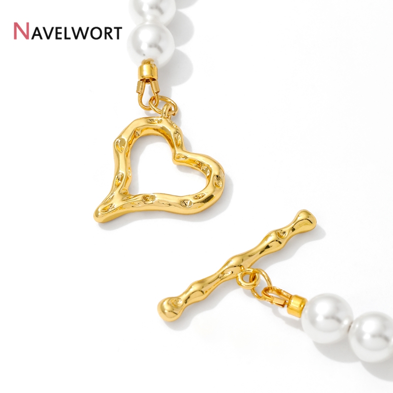 18K Gold Plated Heart Shape OT - Toggle Clasp Gold ulasan dan harga