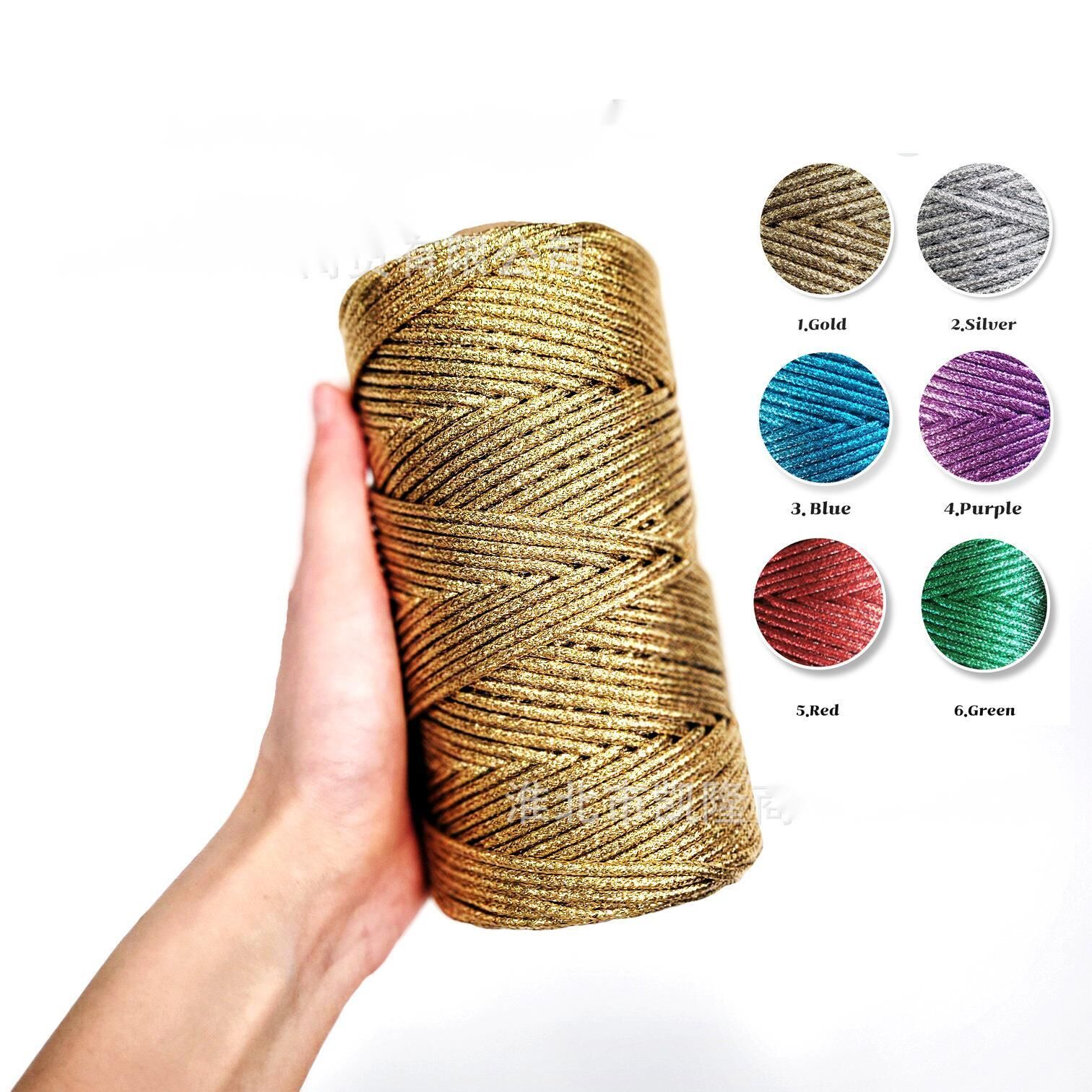 Shiny Metallic Braided Cord 3m - Jewelry Making Gold Wire ulasan dan harga