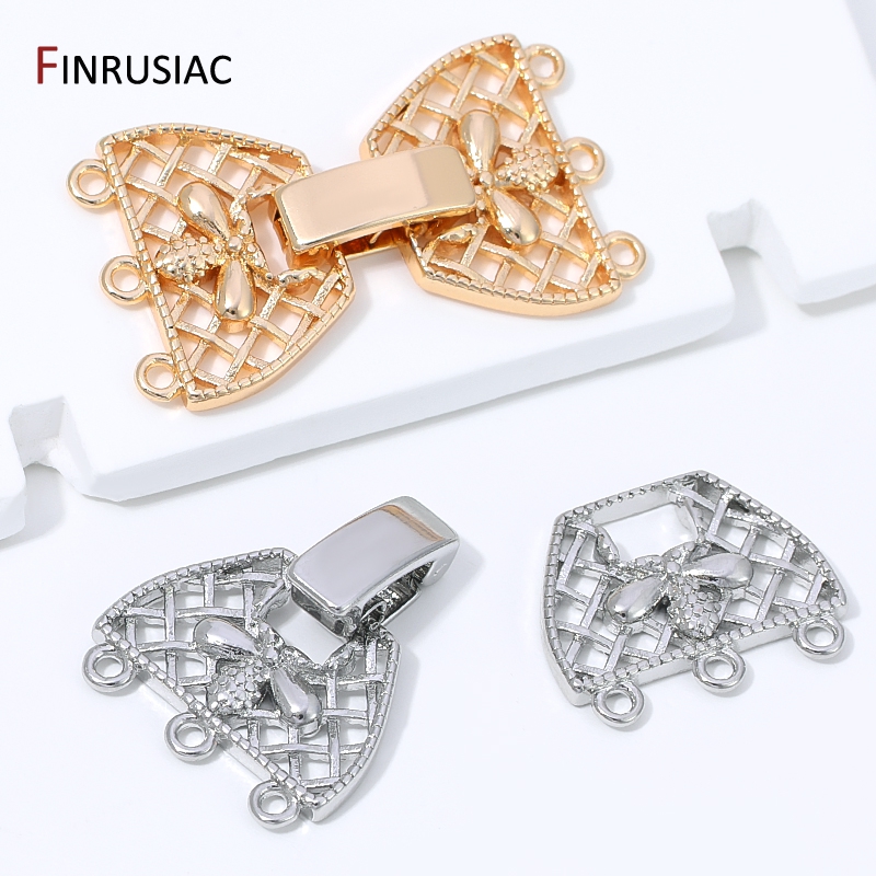 14K Gold Plated Brass 3-Row Pe - Jewelry Making Items ulasan dan harga