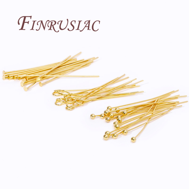 50Pcs 20-50mm Gold Plated Pins - Jewelry Making Eye Pins ulasan dan harga