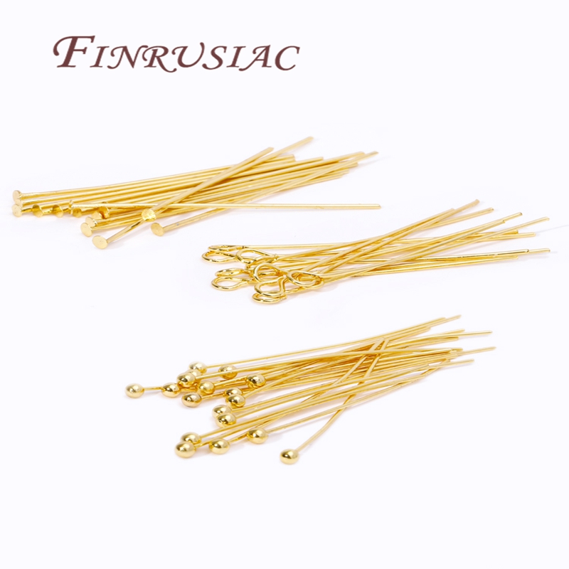50Pcs 20-50mm Gold Plated Pins - Jewelry Making Eye Pins ulasan dan harga