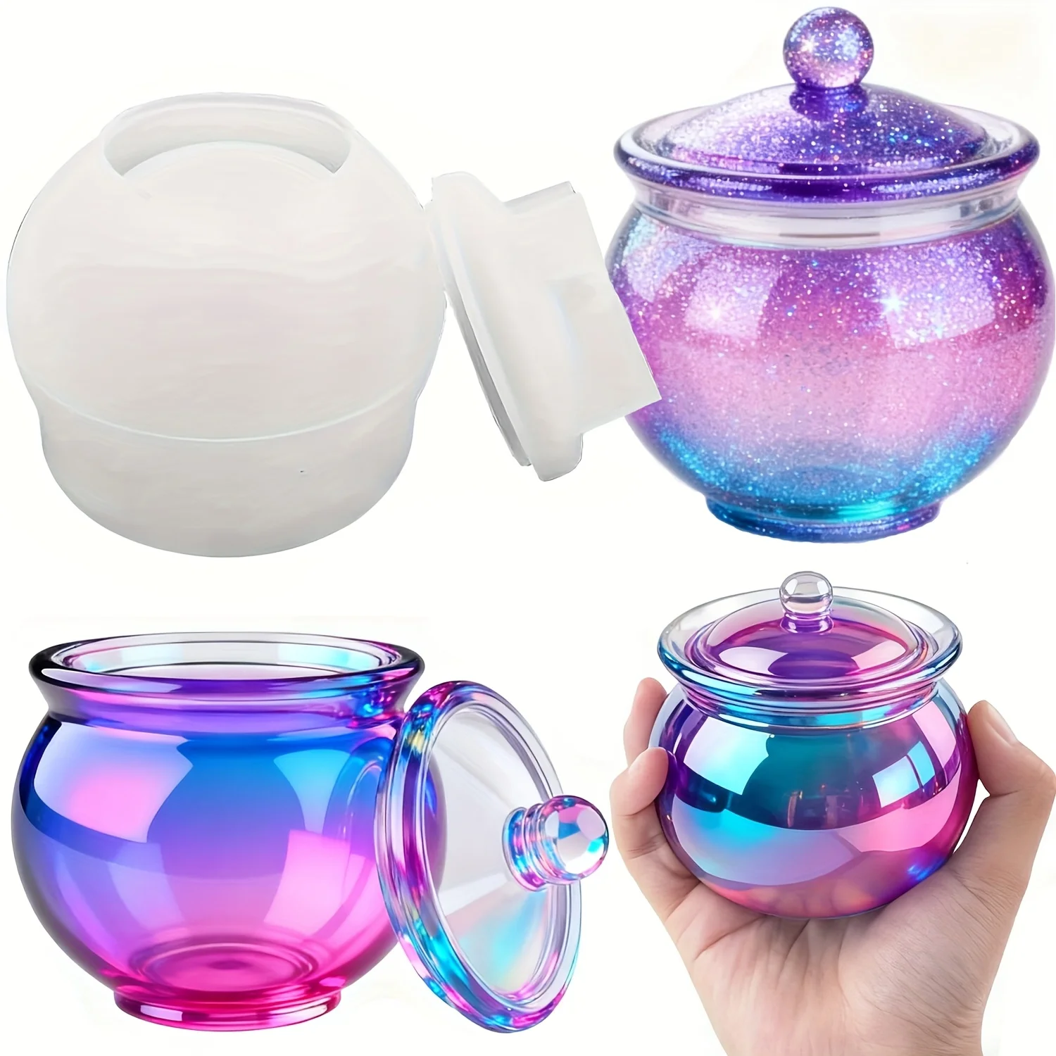 1 set of round resin can molds - Resin Mold Jewelry ulasan dan harga