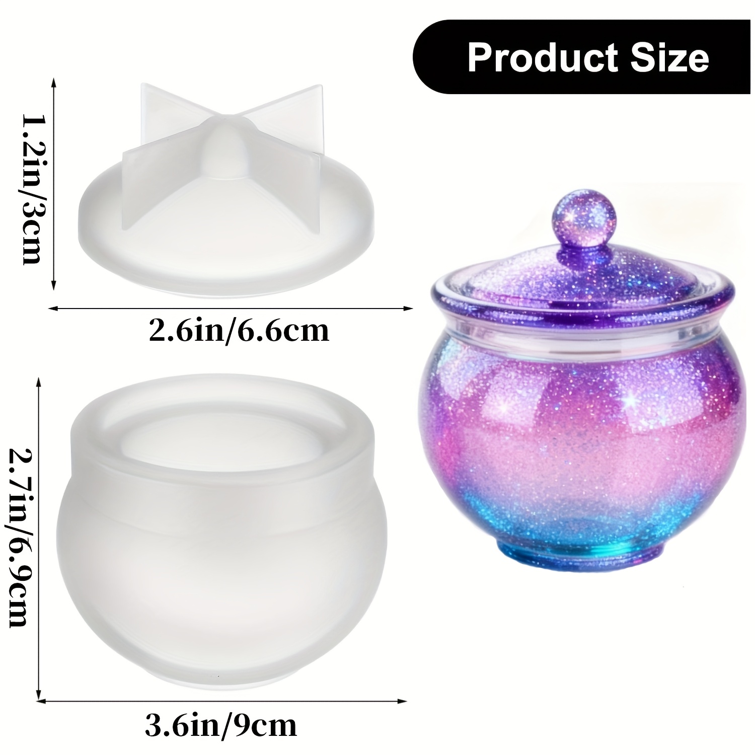 1 set of round resin can molds - Resin Mold Jewelry ulasan dan harga