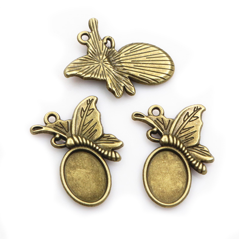 20pcs Fits 10x14mm Cabochons O - Pendant Blank Bezel ulasan dan harga
